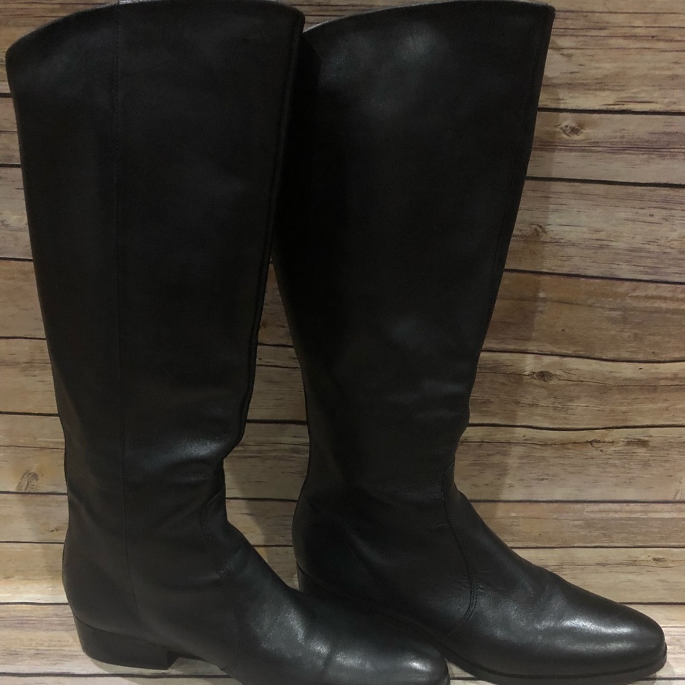 Marc Fisher riding wide calf boots black 10M EUC